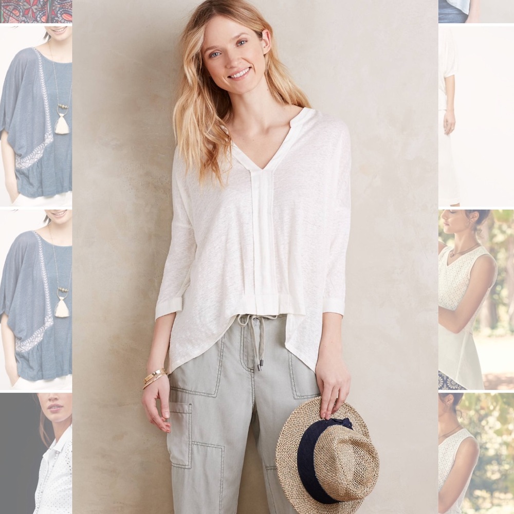 ANTHROPOLOGIE: V Neck Tee